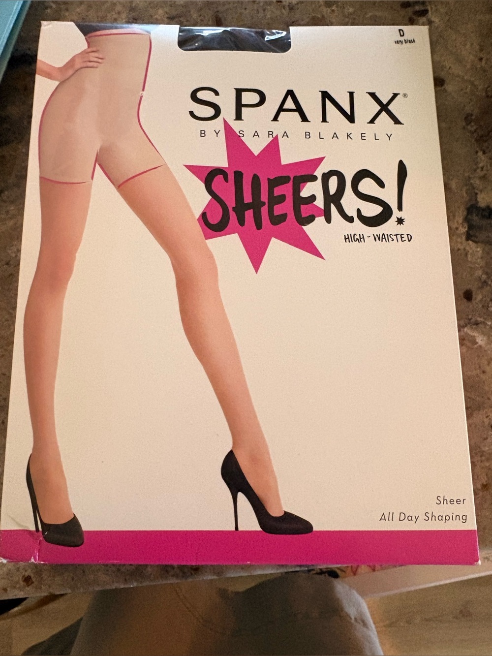 NWT SPANX Sheers!  High Waisted Sheer shapers, size D